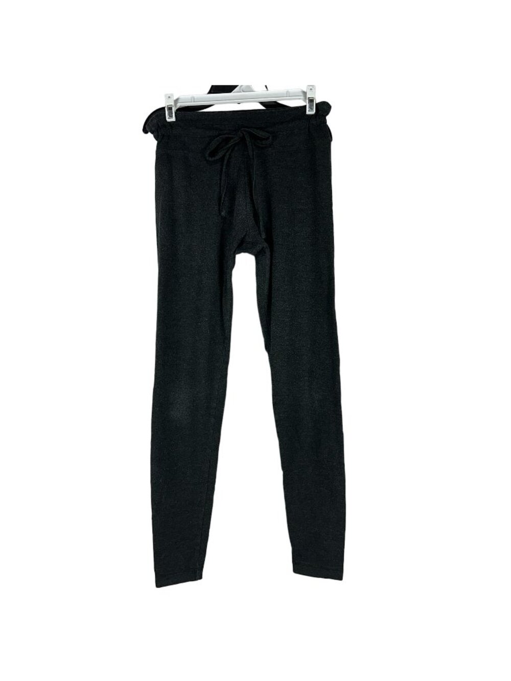 Bally Total Fitness Womens Medium Black Drawstring Lounge Leggings Soft